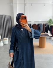 lacivert 2063 denim trench 3