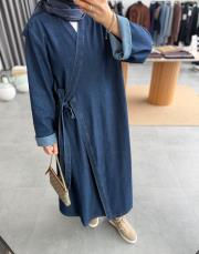 lacivert 2063 denim trench 4