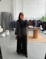 siyah 6492 payetli üçlü takım 2