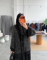 siyah 6492 payetli üçlü takım 4