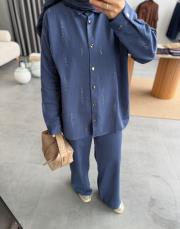 mavi 3101 pantolonlu takım 3