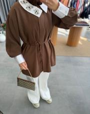 kahve 9007 gömlek 3