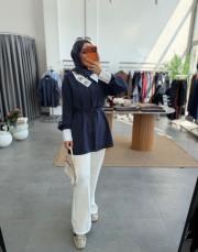 lacivert 9007 gömlek