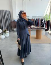 lacivert 4445 elbise