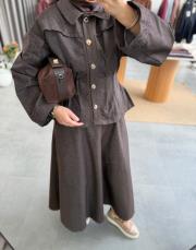 kahve 2008 denim etekli takım 4