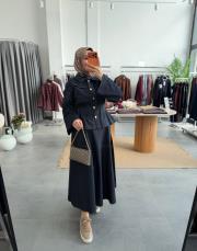 lacivert 2008 denim etekli takım