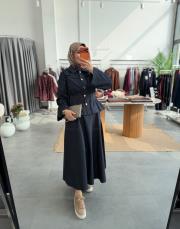 lacivert 2008 denim etekli takım 2