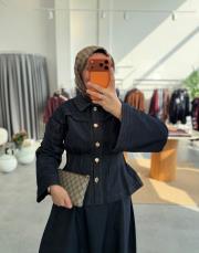 lacivert 2008 denim etekli takım 3