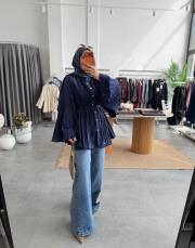 lacivert 8339 gömlek