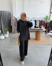 siyah 6386 pantolonlu takım