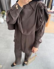 kahve 7198 pantolonlu takım 4