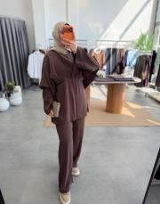 kahve 3137 pantolonlu takım