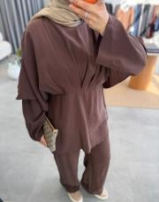 kahve 3137 pantolonlu takım 2