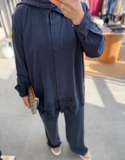 lacivert nakış detaylı takım 3