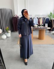 lacivert 620 tensel elbise takım