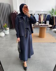 lacivert 620 tensel elbise takım 2