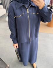 lacivert 620 tensel elbise takım 3