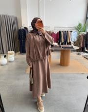 kahve 6175 etekli takım