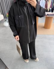 siyah cepli garni detaylı takım 3