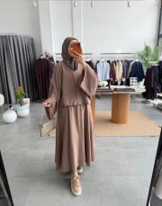 vizon kimonolu etekli takım 3