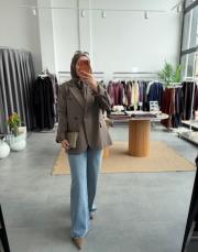 vizon arka düğme detaylı blazer ceket