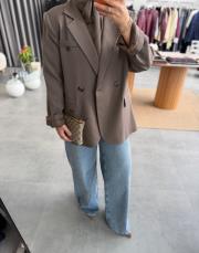 vizon arka düğme detaylı blazer ceket 3