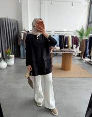 siyah tensel bomber kap