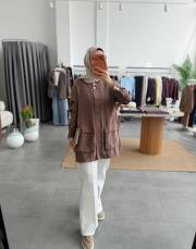 kahve tensel bomber kap