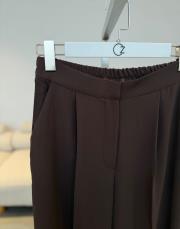 kahve arkası lastikli palazzo pantolon 2
