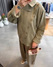 çağla asimetrik düğmeli gömlek 2