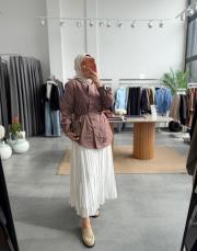 kahve çizgili vatkalı gömlek 4