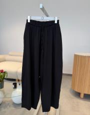 siyah keten balon pantolon