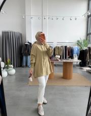 ıhlamur basic oversize gömlek