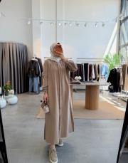 sütlü kahve müslin araboy gömlek tunik 2