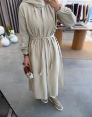 bej müslin araboy gömlek tunik 4