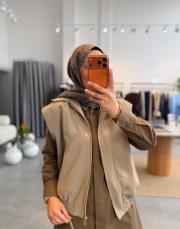 vizon fermuarlı vatkalı yelek