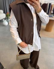 kahve fermuarlı vatkalı yelek 2