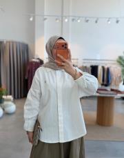 beyaz sahra keten gömlek 3