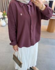 bordo sahra keten gömlek 4