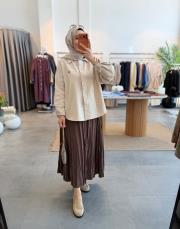 krem sahra keten gömlek 3