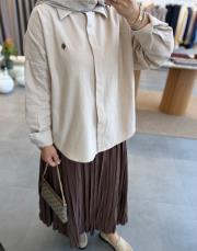 krem sahra keten gömlek 4