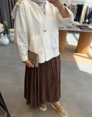 beyaz tek düğmeli keten ceket 3