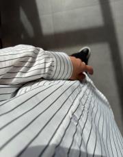 siyah çizgili oversize gömlek 3