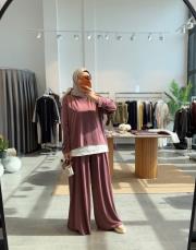 mürdüm yazlık oysh pantolonlu takım 2