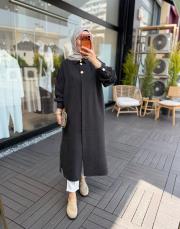 siyah 6523 tensel araboy gömlek tunik