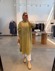 olive 5788 keten araboy gömlek 2