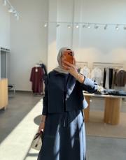 lacivert 379 tensel ikili elbise takım 2
