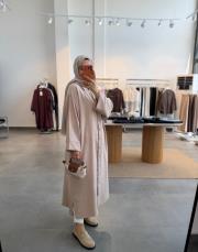 açık vizon keten dokulu tensel araboy gömlek 4