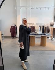 siyah keten dokulu tensel araboy gömlek 4