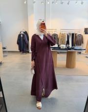 bordo müslin kimono kap